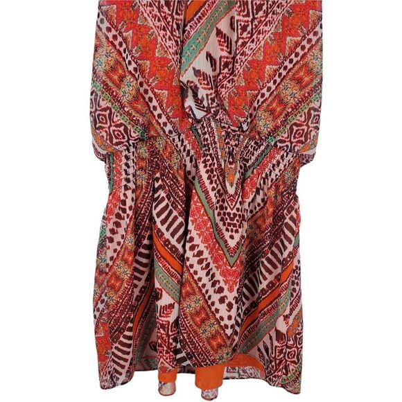 Ramy Brook Halter High Neck Sleeveless Smocked Drop Waist Dress Multicolor Mini - Picture 2 of 6